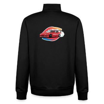 Drifting Queen JDM Muscle Car Racing Burnout Style - Unisex Organic Zip Sweatshirt by Stanley/Stella - black - Back - AI Model Male 185 light (185cm)