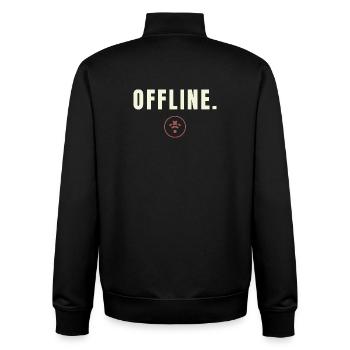 HORS-LIGNE. Design Minimaliste Digital Detox Success Design - Sweat zippé unisexe en coton bio Stanley/Stella - noir - Dos - AI Model Male 185 light (185cm)
