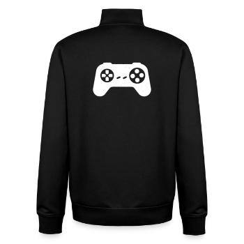  Controller Vintage Textur - Unisex Organic Zip Sweatshirt von Stanley/Stella - Schwarz - Hinten - AI Model Male 185 light (185cm)