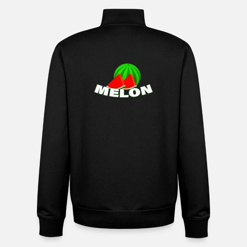melon - Sweat zippé unisexe en coton bio Stanley/Stella - noir