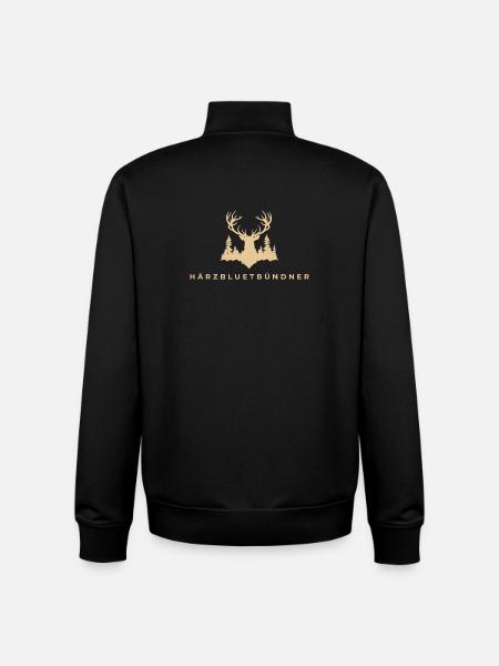 Härzbluetbündner - Unisex Organic Zip Sweatshirt von Stanley/Stella - Schwarz