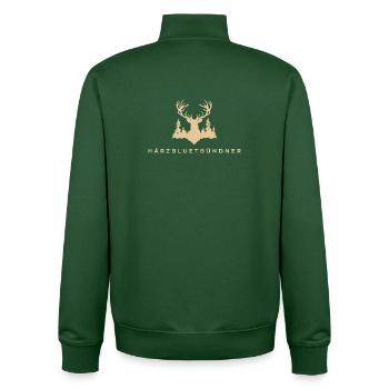 Härzbluetbündner - Sweat zippé unisexe en coton bio Stanley/Stella - vert bouteille - Dos - AI Model Male 185 dark (185cm)