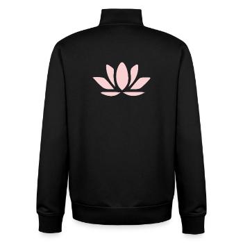 Lotus Flower Lotus Flowers Pastel Flower Blossom Yoga - Unisex Organic Zip Sweatshirt by Stanley/Stella - black - Back - AI Model Male 185 light (185cm)