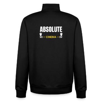 Absolute Cinema Statement - Unisex Organic Zip Sweatshirt von Stanley/Stella - Schwarz - Hinten - AI Model Male 185 light (185cm)