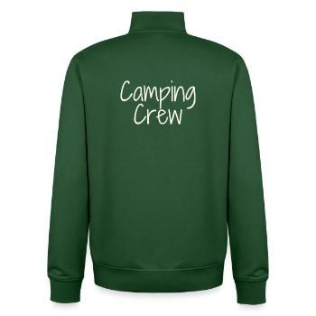 Camping Crew - Unisex Organic Zip Sweatshirt von Stanley/Stella - Flaschengrün - Hinten - AI Model Male 185 dark (185cm)