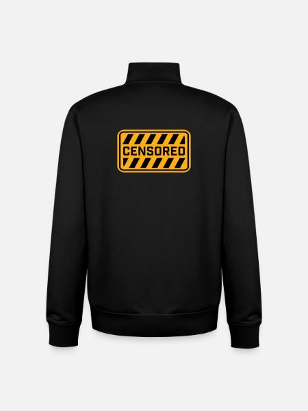 Censored Funny Statement Freedom Logo - Unisex Organic Zip Sweatshirt by Stanley/Stella - black