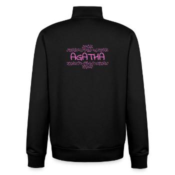 Agatha als Baby - Unisex Organic Zip Sweatshirt von Stanley/Stella - Schwarz - Hinten - AI Model Male 185 light (185cm)