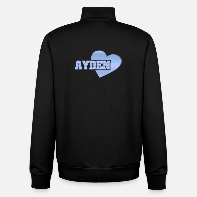 Love Ayden - Unisex Organic Zip Sweatshirt by Stanley/Stella - black
