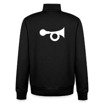 Hupe - Unisex Organic Zip Sweatshirt von Stanley/Stella - Schwarz - Hinten - AI Model Male 185 light (185cm)