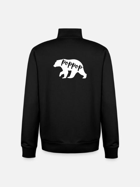 poppop bear - Unisex Organic Zip Sweatshirt by Stanley/Stella - black