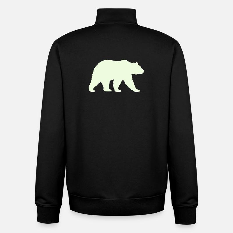 grizzly_baer- - Sweat zippé unisexe en coton bio Stanley/Stella - noir