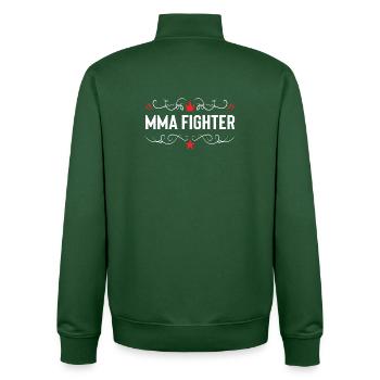Combattant MMA Arts martiaux mixtes - Sweat zippé unisexe en coton bio Stanley/Stella - vert bouteille - Dos - AI Model Male 185 dark (185cm)