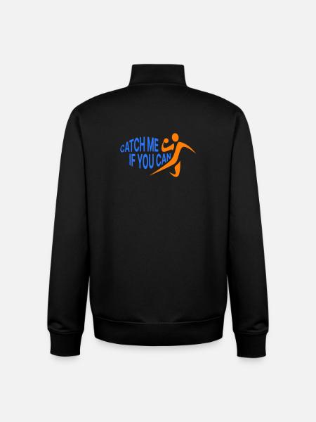 Handball | Attrape-moi - Sweat zippé unisexe en coton bio Stanley/Stella - noir