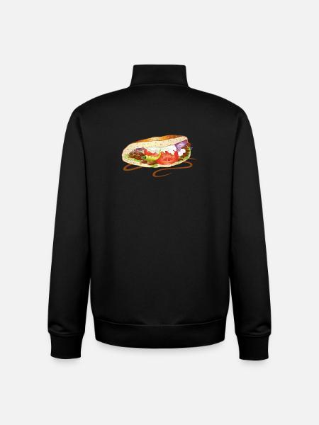 Doner Kebab Fast Food Junk Turkey Turc - Sweat zippé unisexe en coton bio Stanley/Stella - noir