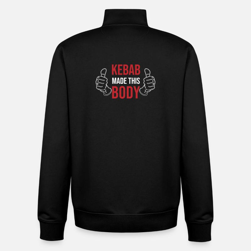 Kebab Made This Body - Unisex Organic Zip Sweatshirt von Stanley/Stella - Schwarz
