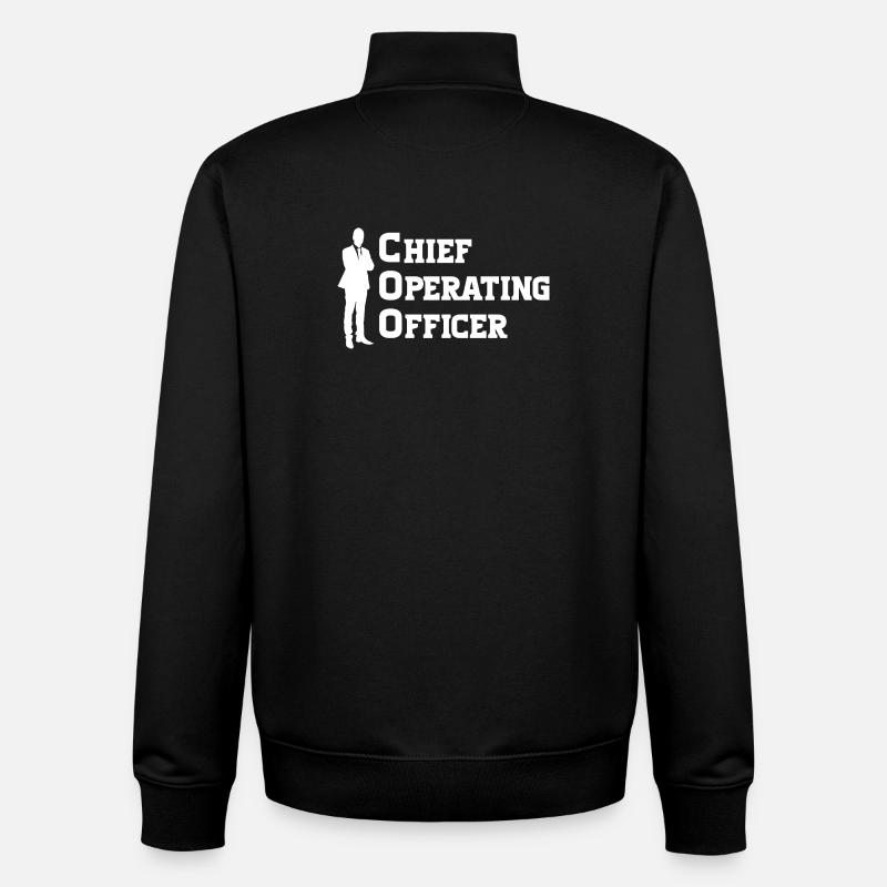 COO - Chief Operating Officer - Sweat zippé unisexe en coton bio Stanley/Stella - noir