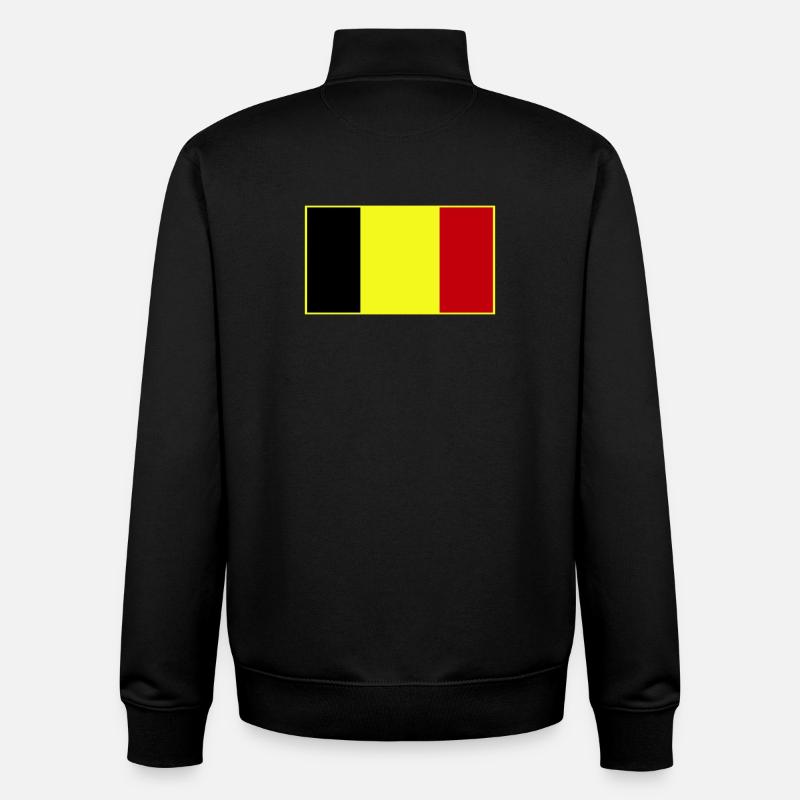 Anpassbare dreifarbige Flagge - Unisex Organic Zip Sweatshirt von Stanley/Stella - Schwarz