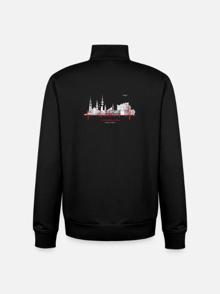 Hamburg / Stadt / Metropole / Elbe - Unisex Organic Zip Sweatshirt von Stanley/Stella - Schwarz