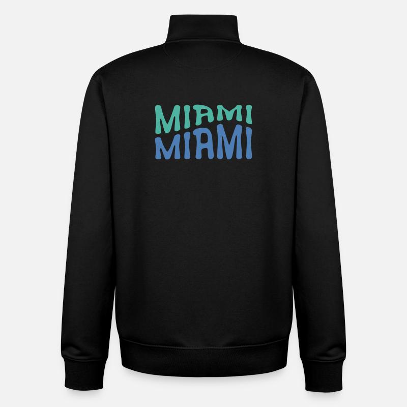 Miami - Sweat zippé unisexe en coton bio Stanley/Stella - noir