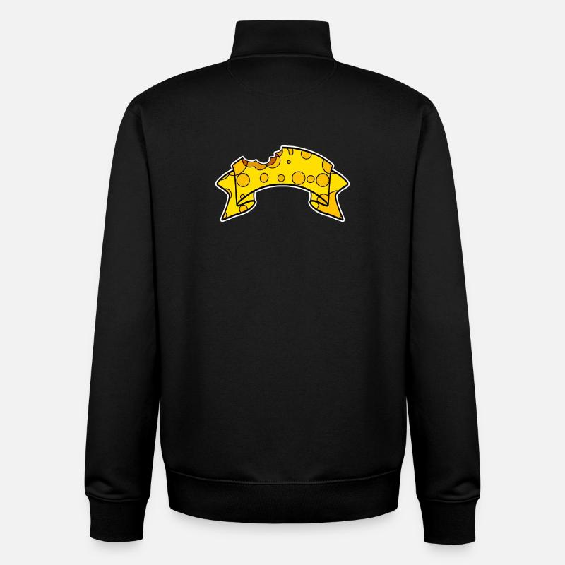 Banner Cheese - Unisex Organic Zip Sweatshirt by Stanley/Stella - black