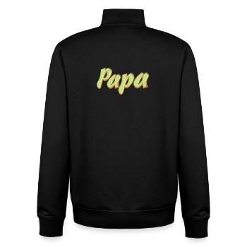 Kosename Papa 3D Style - Unisex Organic Zip Sweatshirt von Stanley/Stella - Schwarz - Hinten - AI Model Male 185 light (185cm)