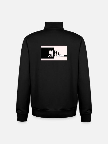 Silhouettes in transition - Unisex Organic Zip Sweatshirt by Stanley/Stella - black