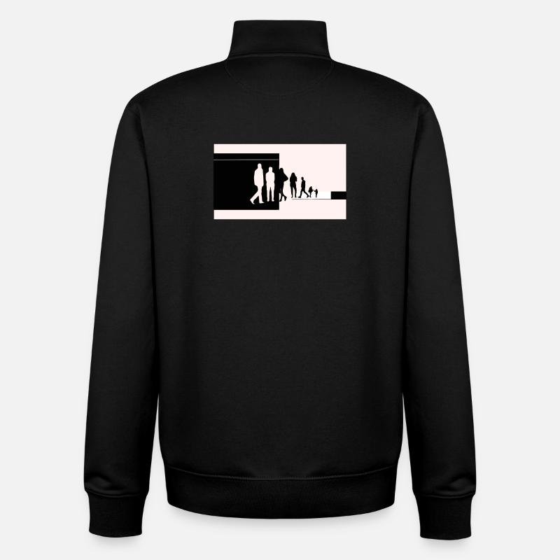 Silhouettes in transition - Unisex Organic Zip Sweatshirt by Stanley/Stella - black
