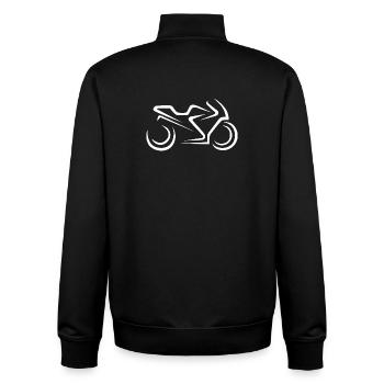 Motorcycle Lines Superbike - Illustration for Bikers - Unisex Organic Zip Sweatshirt by Stanley/Stella - black - Back - AI Model Male 185 light (185cm)