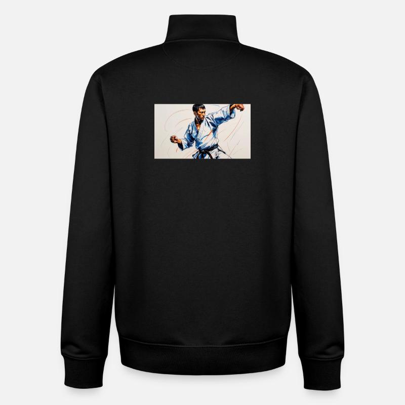 Kampfkunst und japanische Dynamik - Unisex Organic Zip Sweatshirt von Stanley/Stella - Schwarz