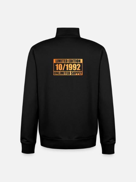 33rd Birthday Limited Edition - ꝏ Supply 10/1992 - Unisex Organic Zip Sweatshirt by Stanley/Stella - black