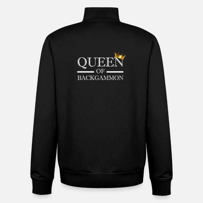 Queen Of Backgammon - Unisex Organic Zip Sweatshirt von Stanley/Stella - Schwarz