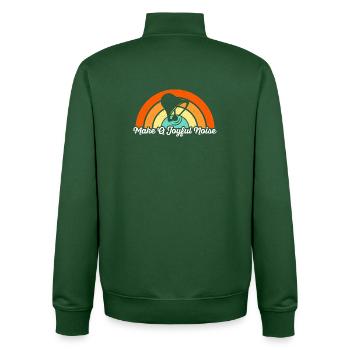Choir Music Instrument Handbell Choir - Unisex Organic Zip Sweatshirt by Stanley/Stella - bottle green - Back - AI Model Male 185 dark (185cm)