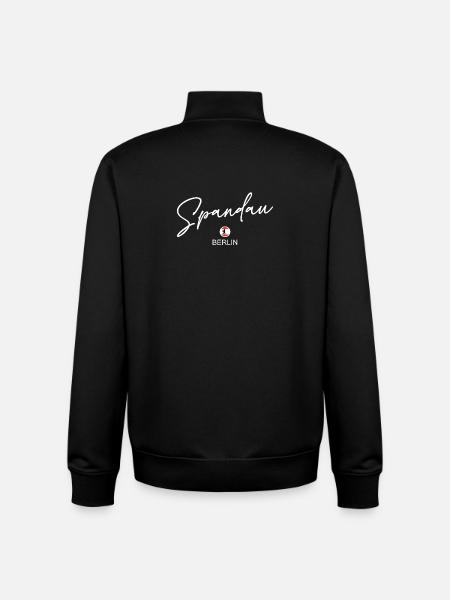 Spandau - Berlin Flag - Berlin Bear - Unisex Organic Zip Sweatshirt by Stanley/Stella - black