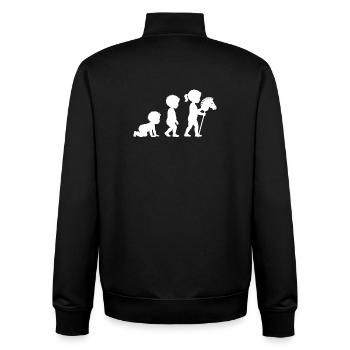 Hobby Horsing - Unisex Organic Zip Sweatshirt von Stanley/Stella - Schwarz - Hinten - AI Model Male 185 light (185cm)