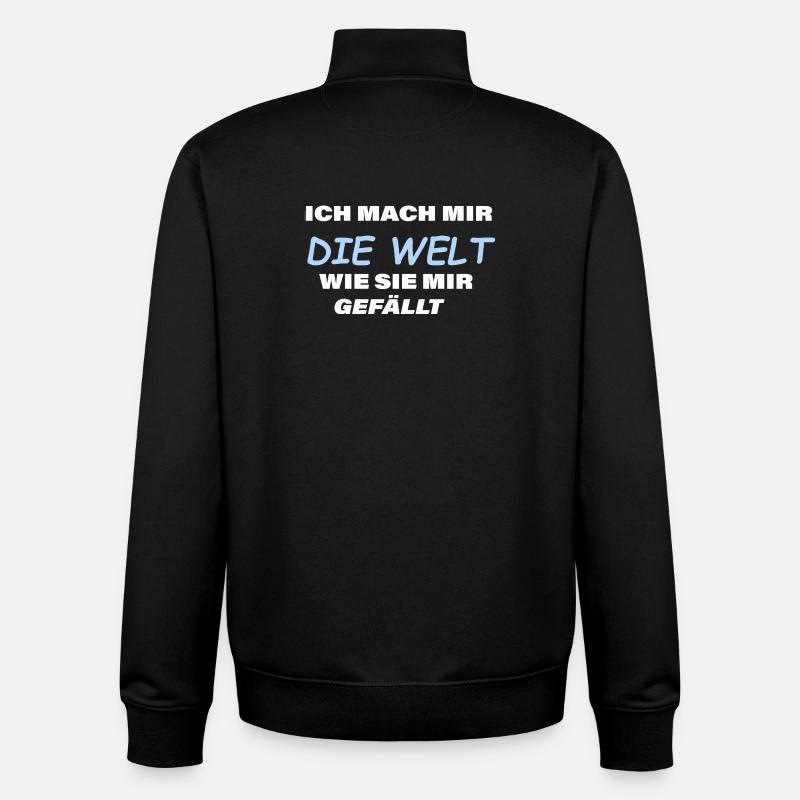 LE MONDE - COMME JE L’AIME - Sweat zippé unisexe en coton bio Stanley/Stella - noir