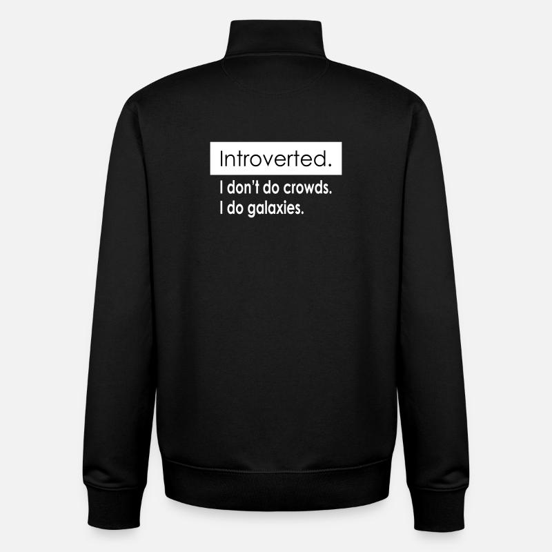 Introvertierte Zitate - Unisex Organic Zip Sweatshirt von Stanley/Stella - Schwarz