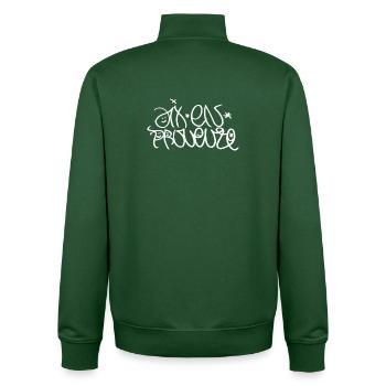 Aix-en-Provence Souvenir T-Shirt Street Art Style - Unisex Organic Zip Sweatshirt by Stanley/Stella - bottle green - Back - AI Model Male 185 dark (185cm)