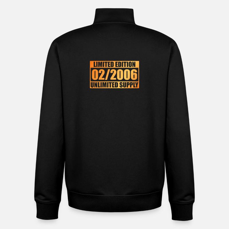 20e anniversaire Édition Limitée - ꝏ Approvisionnement 02/2006 - Sweat zippé unisexe en coton bio Stanley/Stella - noir