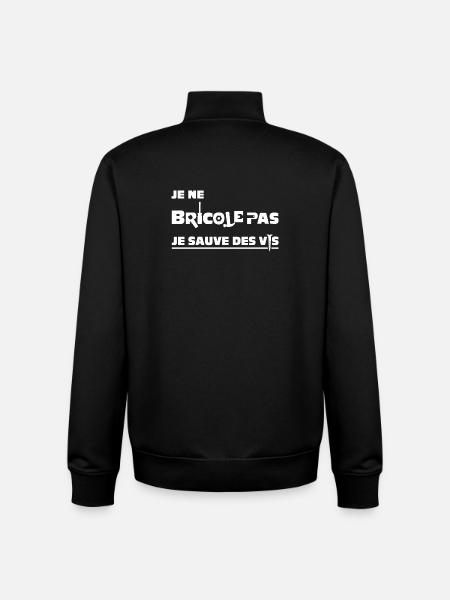 I DON'T TINKER, I SAVE SCREWS! - Unisex Organic Zip Sweatshirt by Stanley/Stella - black