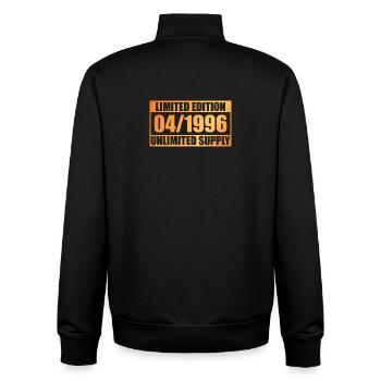 30e anniversaire Édition Limitée - ꝏ Approvisionnement 04/1996 - Sweat zippé unisexe en coton bio Stanley/Stella - noir - Dos - AI Model Male 185 light (185cm)
