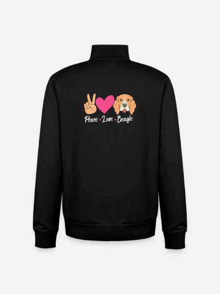 Beagle Mama Mutter Hundemama - Unisex Organic Zip Sweatshirt von Stanley/Stella - Schwarz