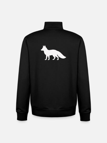 fuchs_silhouette_tier- - Unisex Organic Zip Sweatshirt by Stanley/Stella - black