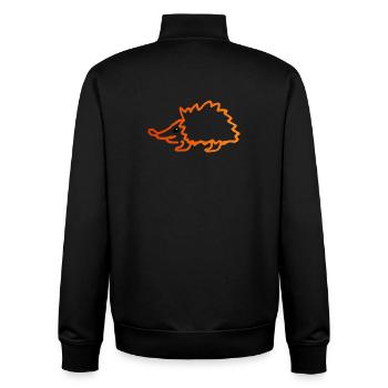 Hérisson - Sweat zippé unisexe en coton bio Stanley/Stella - noir - Dos - AI Model Male 185 light (185cm)