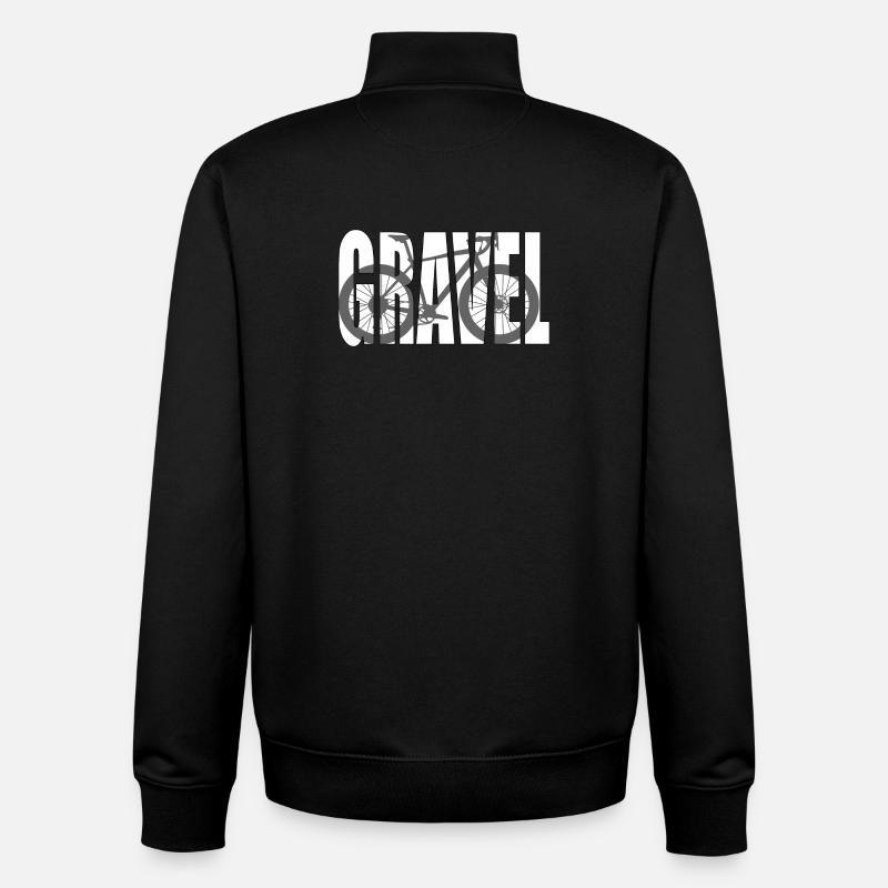 Vélo de gravier - Sweat zippé unisexe en coton bio Stanley/Stella - noir