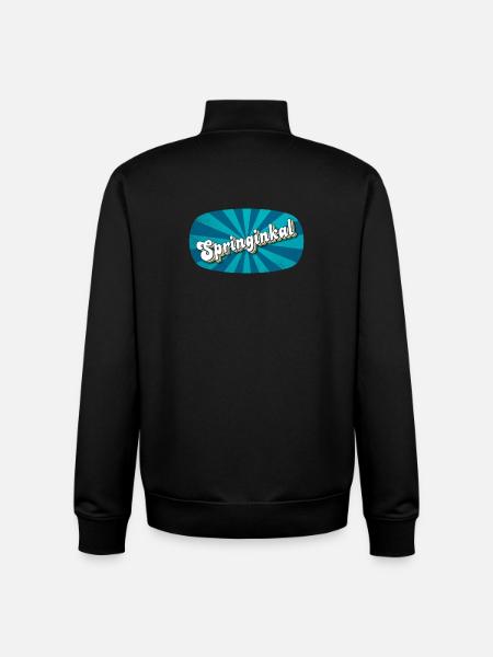 Springinkal - lively boy, pet name - Unisex Organic Zip Sweatshirt by Stanley/Stella - black