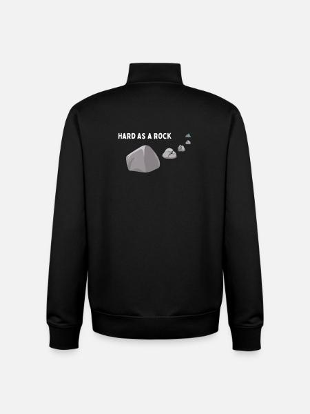 Hard as a rock - Unisex Organic Zip Sweatshirt by Stanley/Stella - black