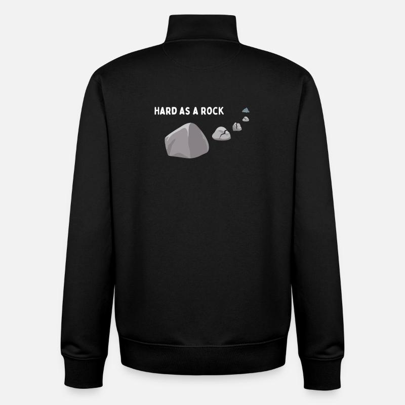 Dur comme un roc - Sweat zippé unisexe en coton bio Stanley/Stella - noir
