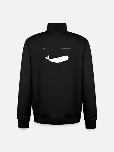 Whale - Unisex Organic Zip Sweatshirt by Stanley/Stella - black