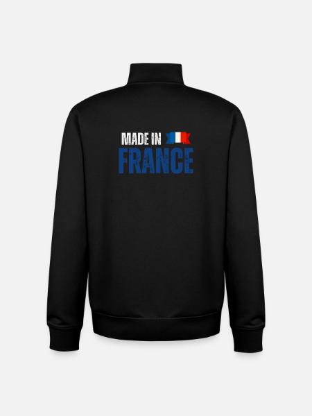 Made in France, French pride - Unisex Organic Zip Sweatshirt by Stanley/Stella - black