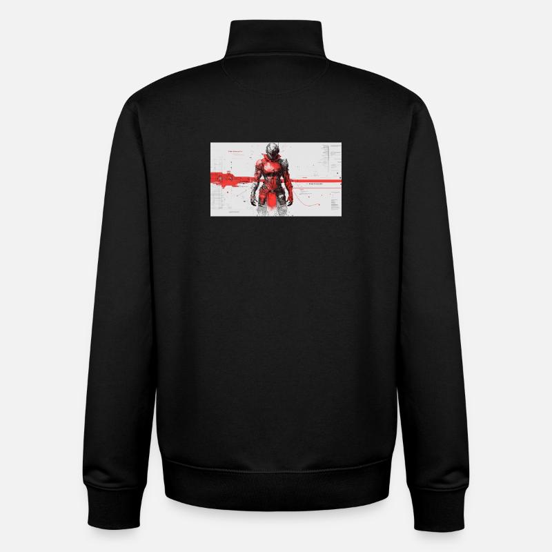 Futuristischer Cyber-Samurai - Unisex Organic Zip Sweatshirt von Stanley/Stella - Schwarz